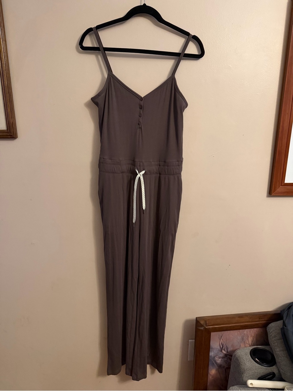 Vuori Sleeveless Drawstring Wide-Leg Jumpsuit -